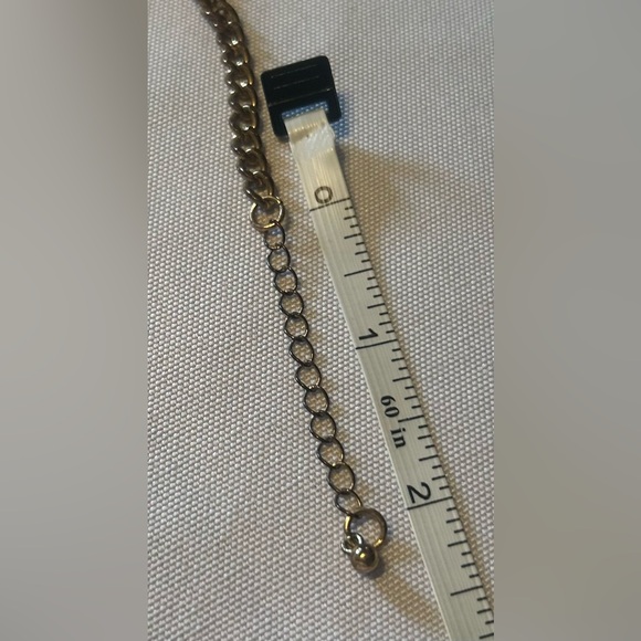 Charming Charlie Gold-Tone Light Blue Floral Bib Statement Necklace. - Picture 8 of 8